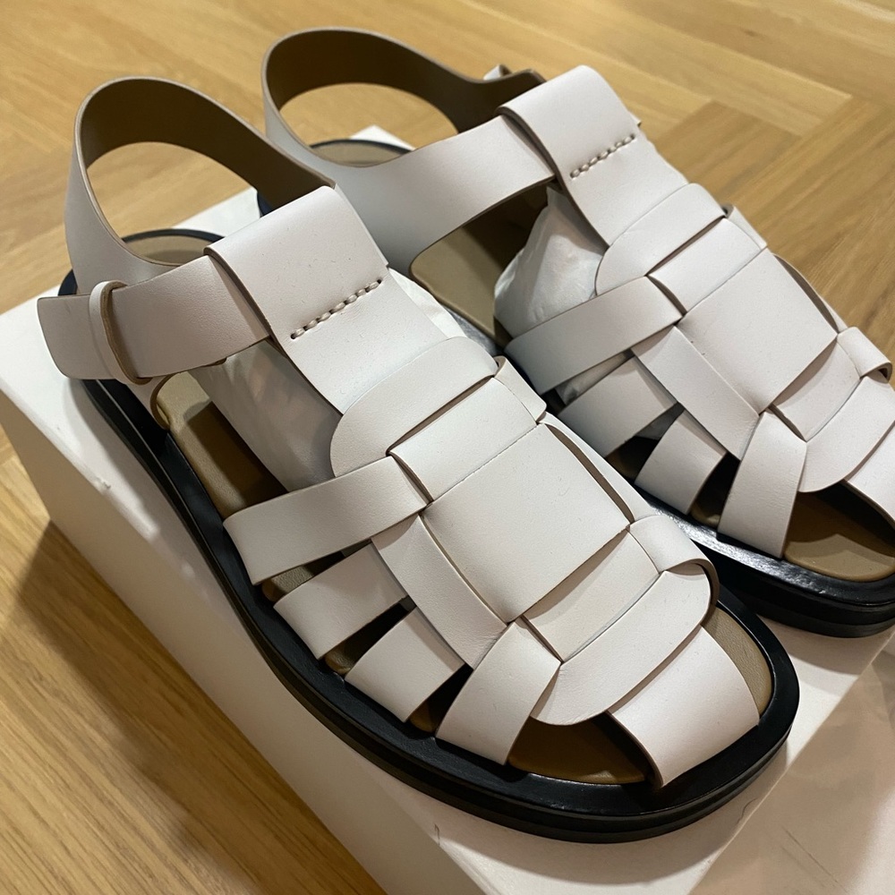 NIB The Row Gaia 2 White Leather Sandal 41